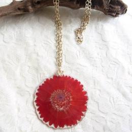 ガーベラネックレス(レッド)