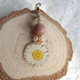 ノースポールとウッドビーズのストラップ