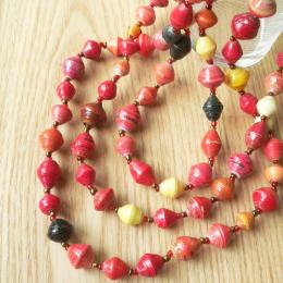 大きめビーズのショート ネックレス(ミックス)