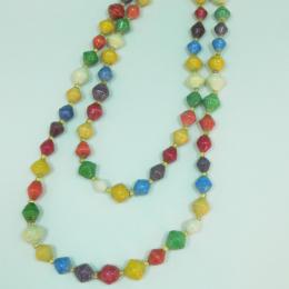 大きなビーズのロングネックレス(ミックス)