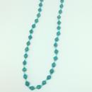 小さめビーズのショート ネックレス(ブルーグリーン系)