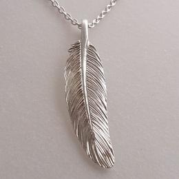 シルバー羽ネックレスB