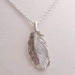 シルバー羽ネックレスA