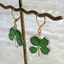四つ葉のクローバーのピアス